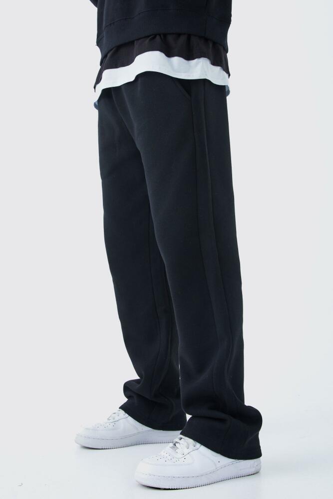 boohoo Mens Relaxed Gusset Sweatpant - Black Cover