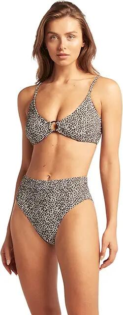 SEA LEVEL SWIM Wild Cat French Bralette (Espresso) Women's Swimwear Cover