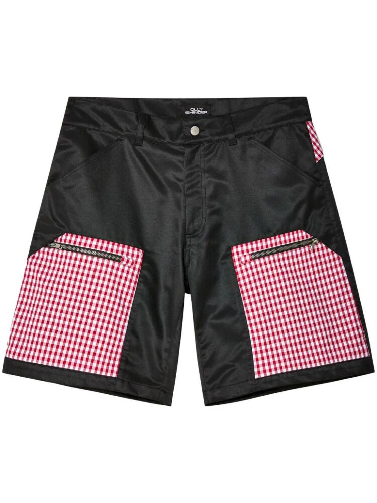 Olly Shinder gingham-print shorts - Black Cover