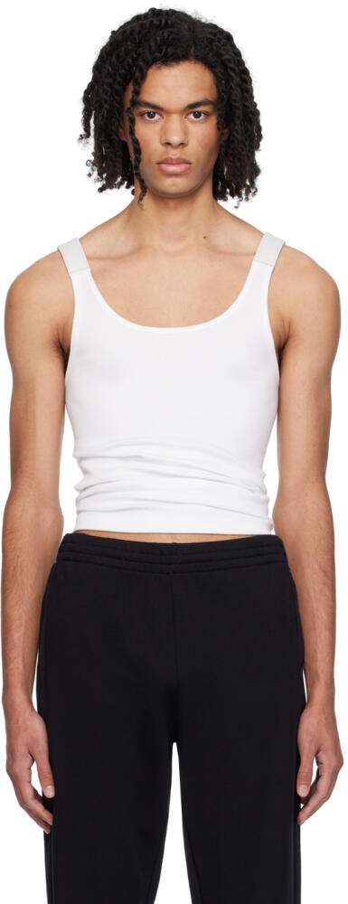 Helmut Lang White Seatbelt Tank Top Cover