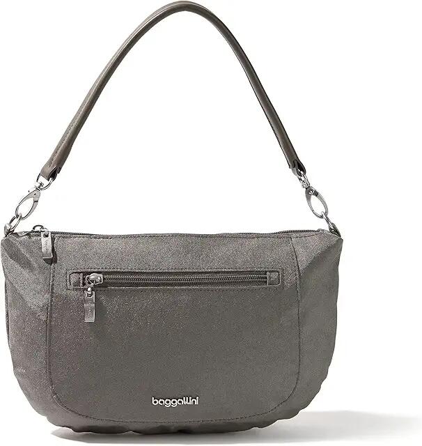 Baggallini Modern Everywhere Half Moon Crossbody (Sterling Shimmer) Handbags Cover