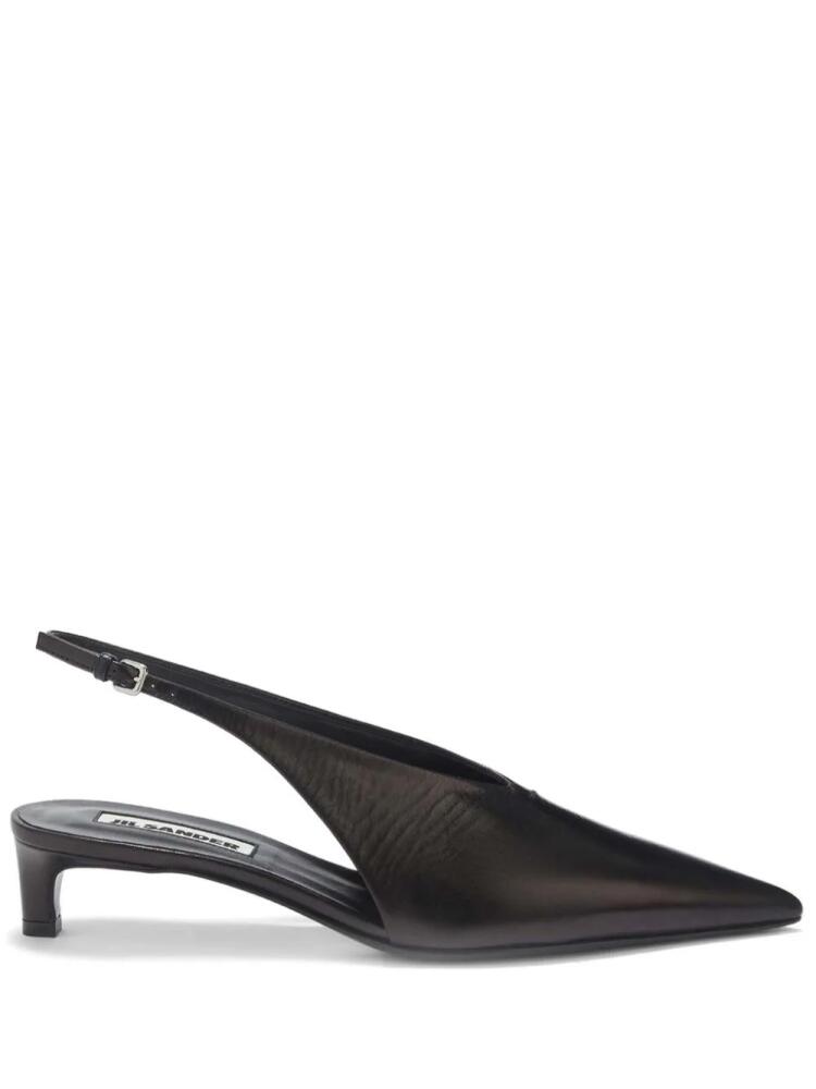 Jil Sander slingback leather pumps - Black Cover