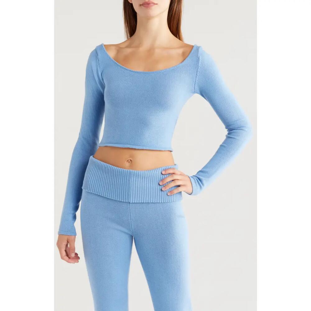 Florence by Mills Cross Back Crop Sweater in Endless Sky Cover