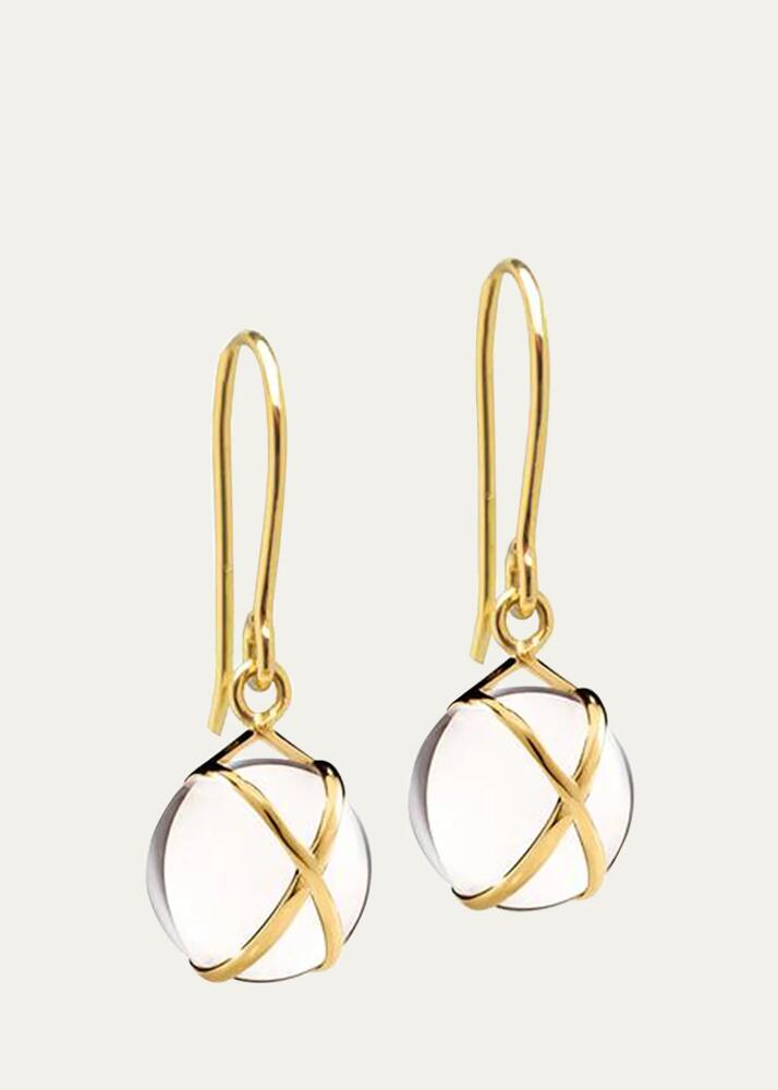 L. Klein Prisma 18k Gold Crystal Quartz Drop Earrings Cover