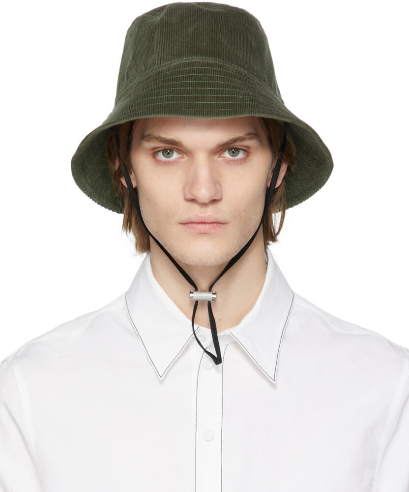 Erdem Green Corduroy Bucket Hat Cover