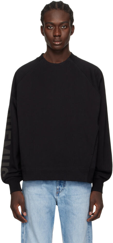 JACQUEMUS Black Les Classiques 'Le Sweatshirt Typo' Sweatshirt Cover