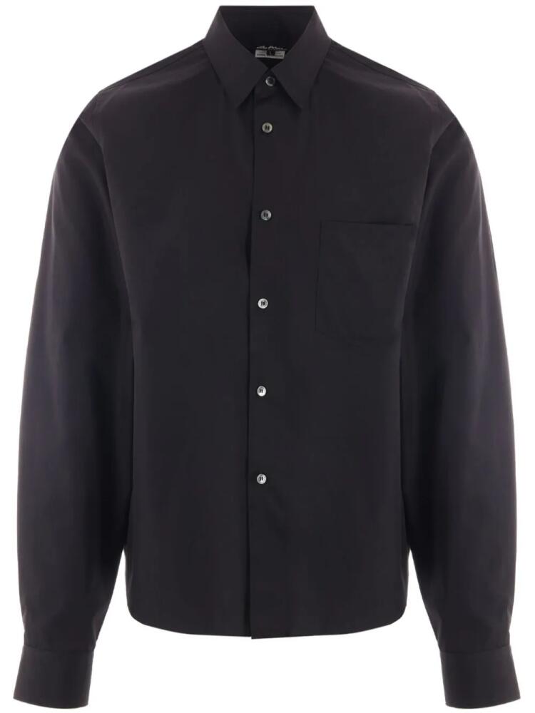 Black Comme Des Garçons long-sleeve cotton shirt Cover