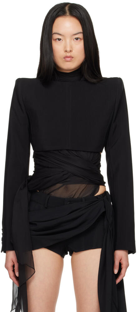 Mugler Black Backless Blazer Cover