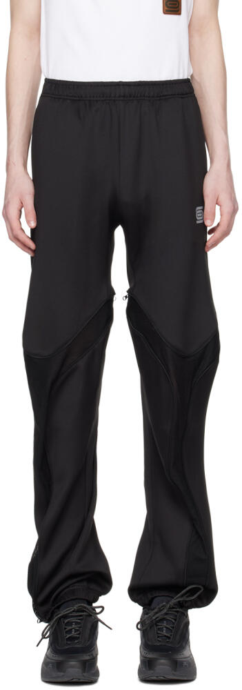 Olly Shinder SSENSE Exclusive Black Tri-Zip Sweatpants Cover