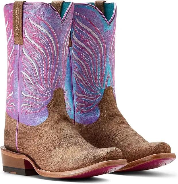 Ariat Futurity Dash Western Boots (Scratched Tan/Azure Sunset) Cowboy Boots Cover