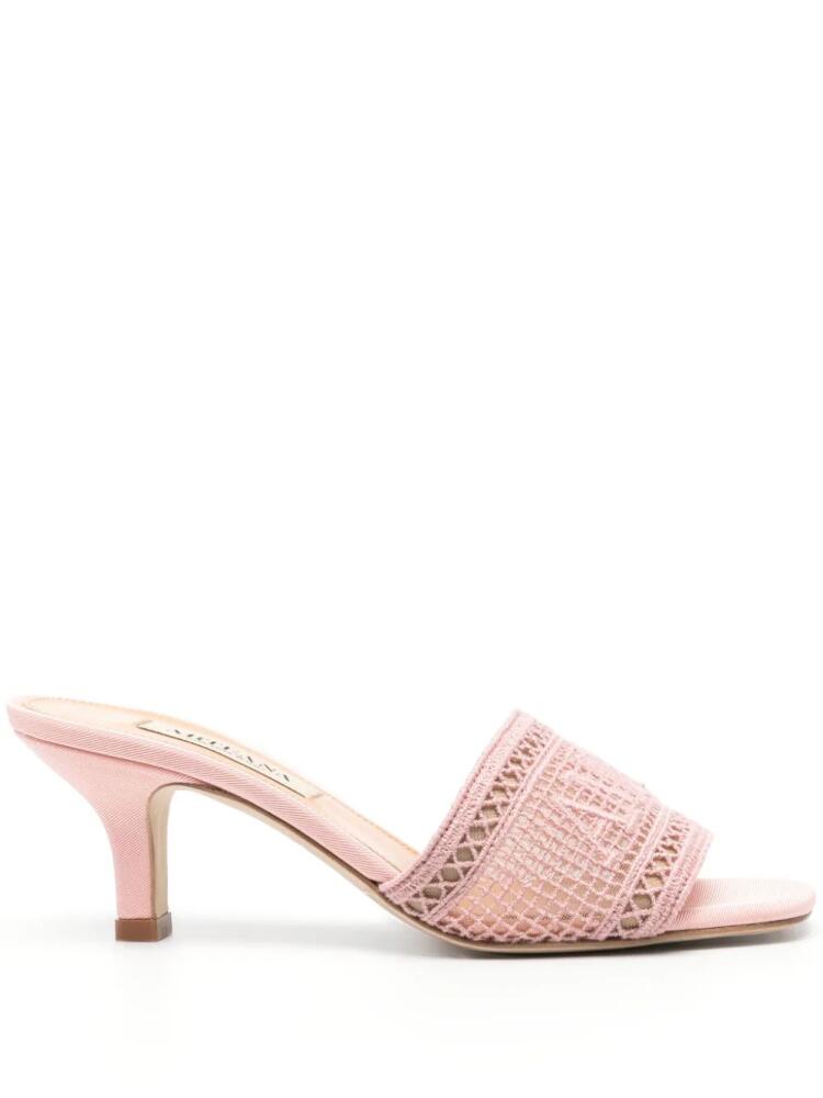 Arteana Roma 50mm leather mules - Pink Cover