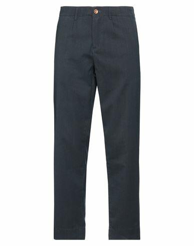 Hand Picked Man Pants Navy blue Polyester, Virgin Wool, Elastane Cover