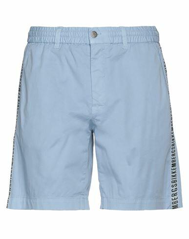 Bikkembergs Man Shorts & Bermuda Shorts Sky blue Cotton, Elastane Cover