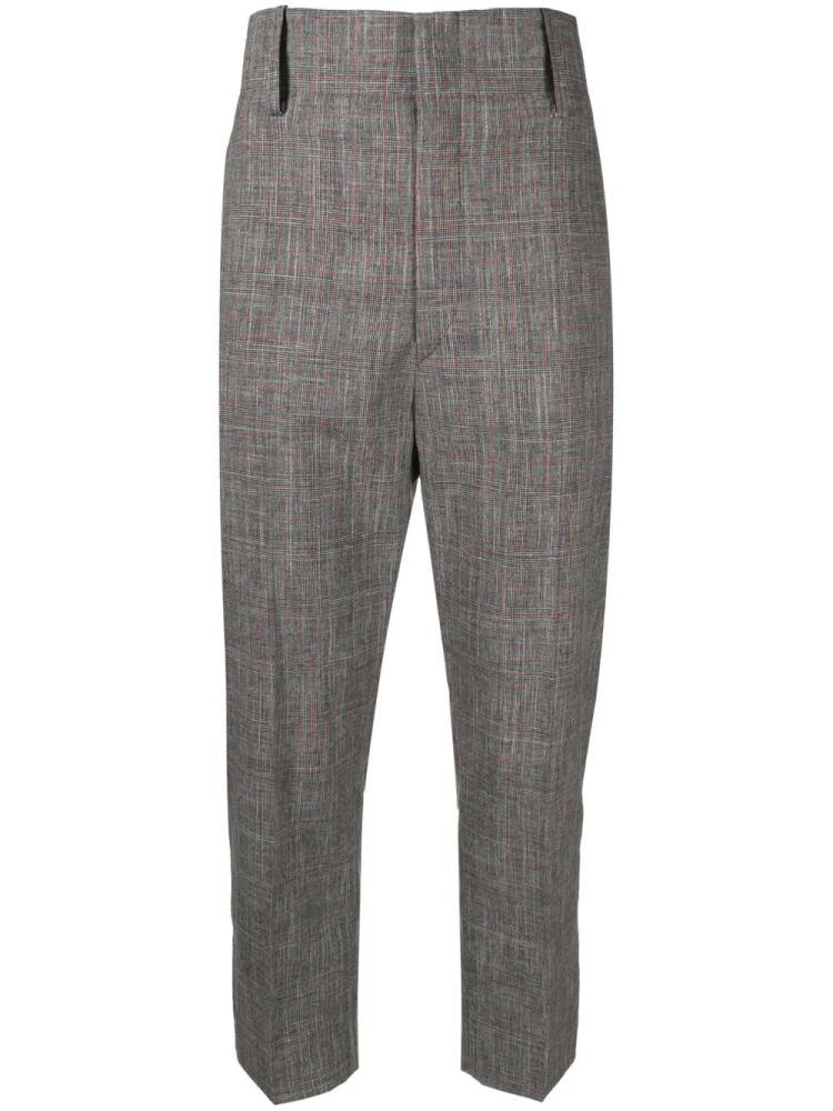 MARANT ÉTOILE checked tapered trousers - Grey Cover