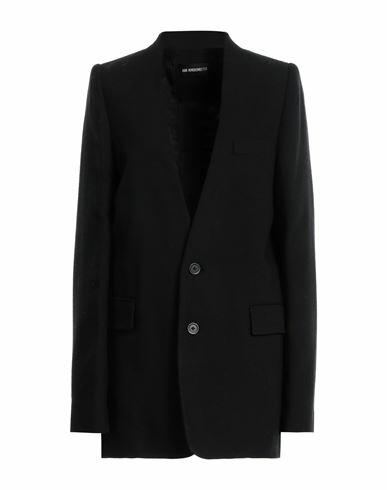 Ann Demeulemeester Woman Blazer Black Virgin Wool, Elastane Cover