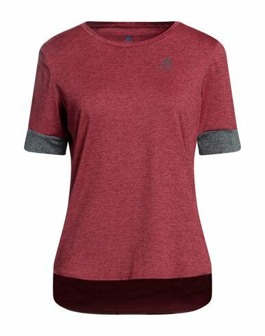 Odlo Woman T-shirt Brick red Polyester, Elastane Cover