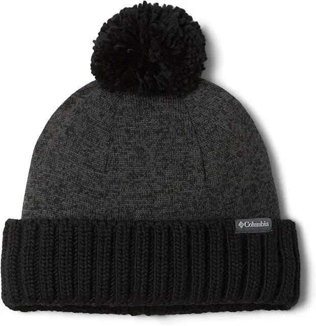 Columbia Sweater Weather Pom Beanie (Black Heather) Caps Cover