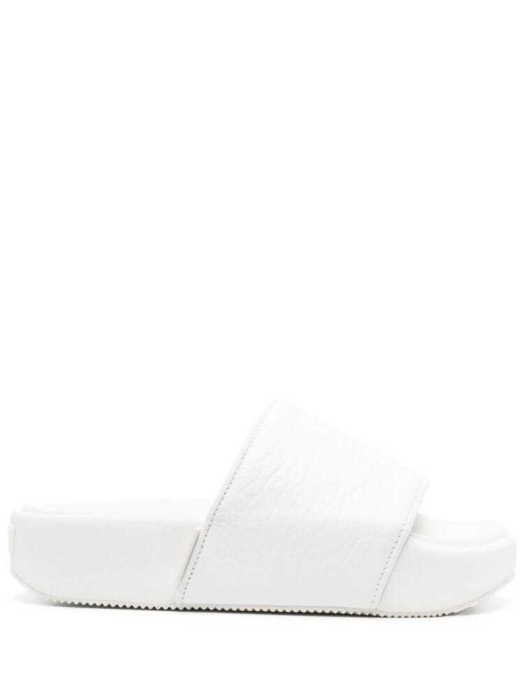 Y-3 calf-leather slides - White Cover