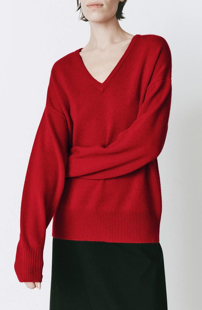 RUE SOPHIE Coquelicot Oversize Wool & Cashmere Sweater in Rouge Cover