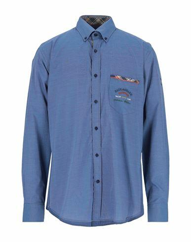 Paul & Shark Man Shirt Blue Size 14 ½ Cotton Cover