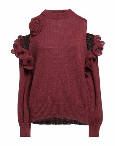 Vicolo Woman Sweater Burgundy Acrylic, Polyamide, Mohair wool Cover