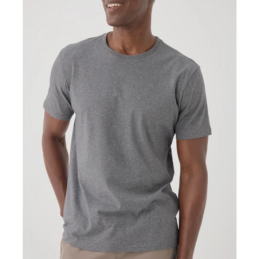 Pact Organic Softspun Crew Neck Tee in Medium Grey Heather Cover