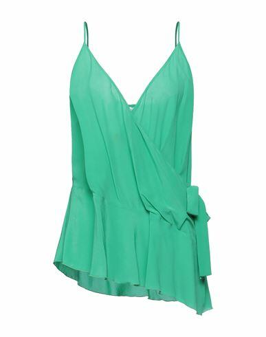 Simona Corsellini Woman Top Green Silk Cover