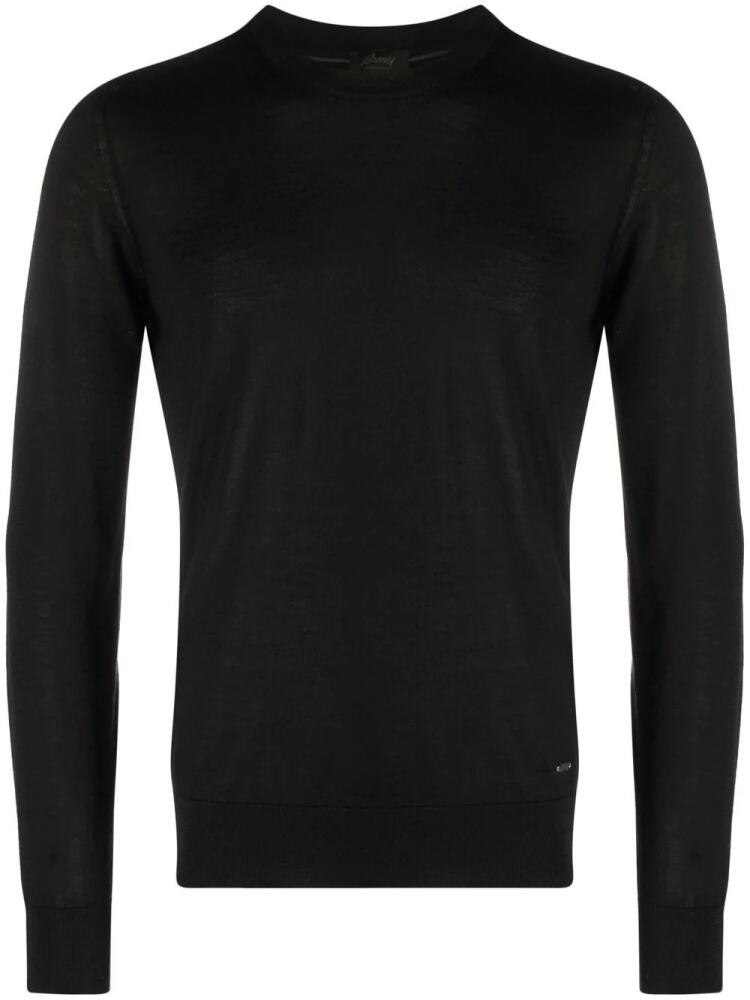 Brioni crew-neck cashmere-silk jumper - Black Cover