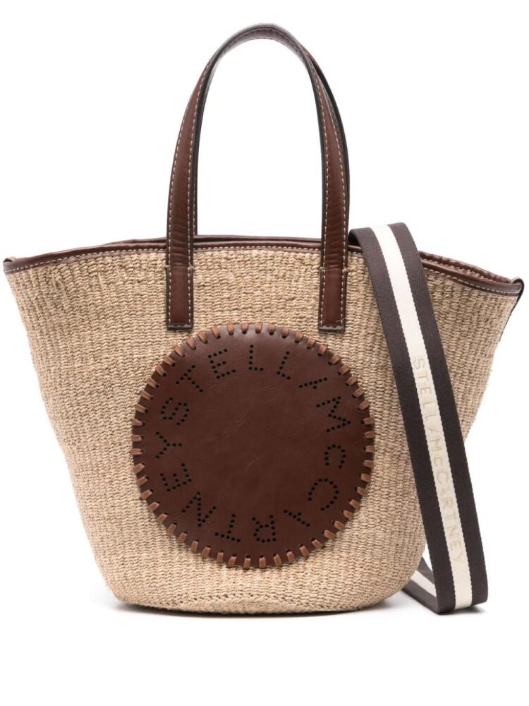 Stella McCartney appliqué-logo tote bag - Neutrals Cover