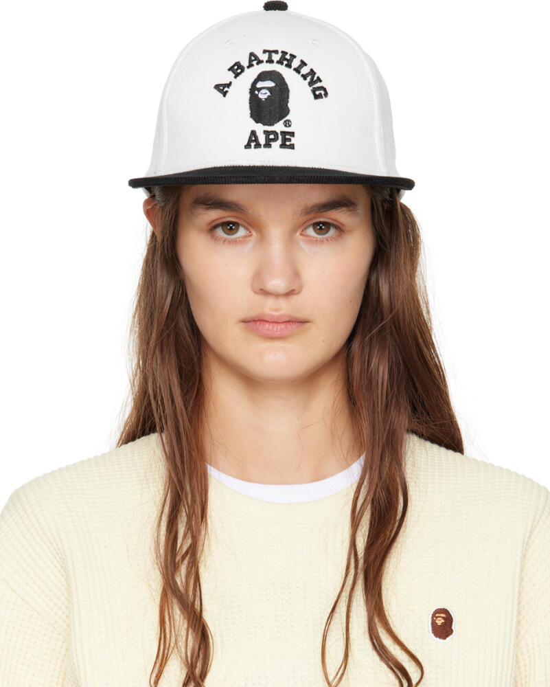 BAPE White Corduroy College Cap Cover