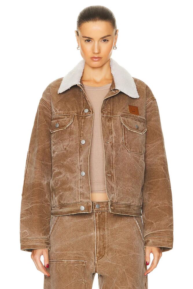 Acne Studios Face Collar Jacket in Brown Cover