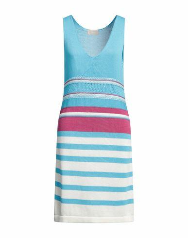 Drumohr Woman Mini dress Azure Cotton Cover