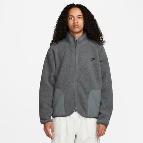 Nike Club Plus Sherpa Winter Jacket - Mens Grey/Black Cover