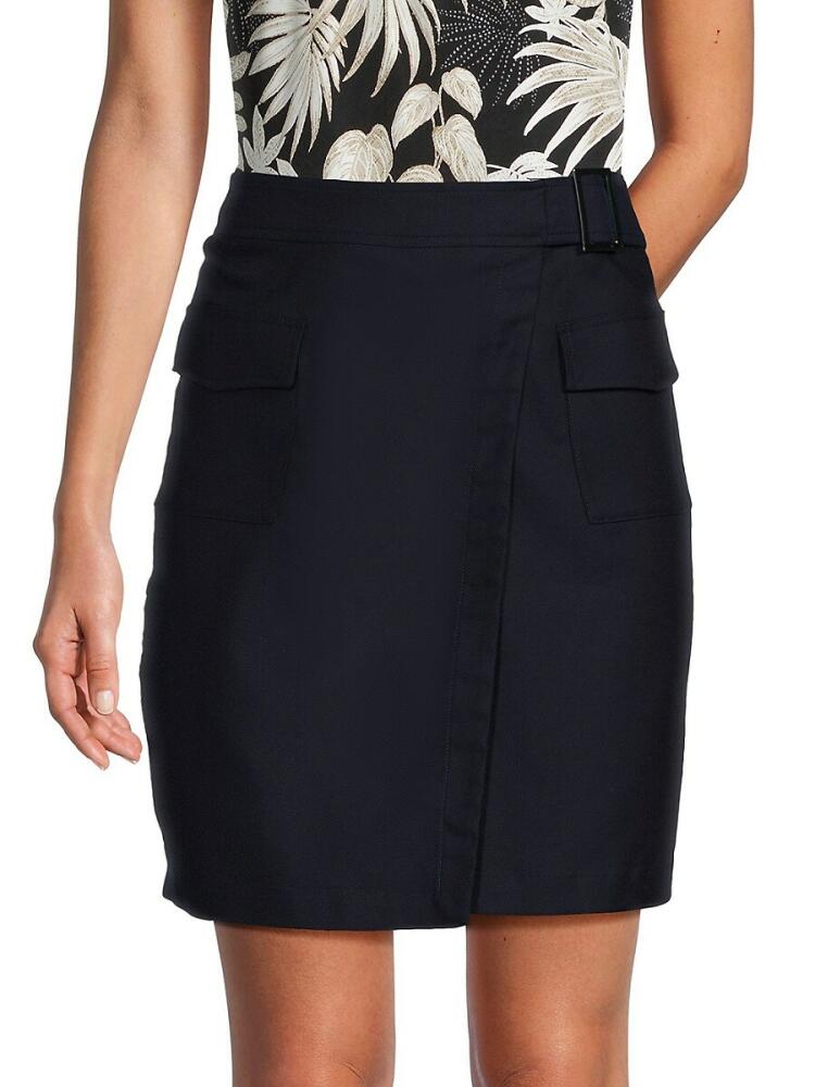 Calvin Klein Women's Faux Wrap Mini Skirt - Twilight Cover