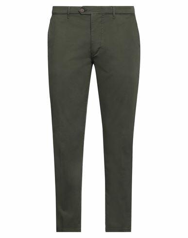 0/zero Construction Man Pants Green Cotton, Elastane Cover