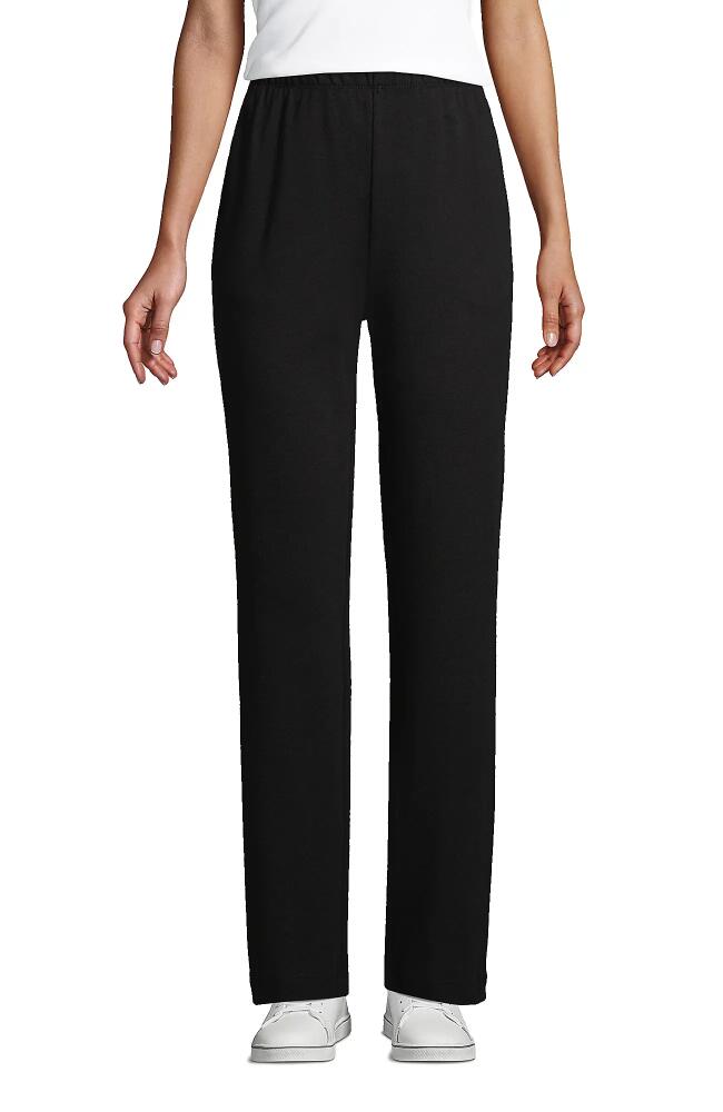 Lands' End Sport Knit High Rise Pants in Black Cover