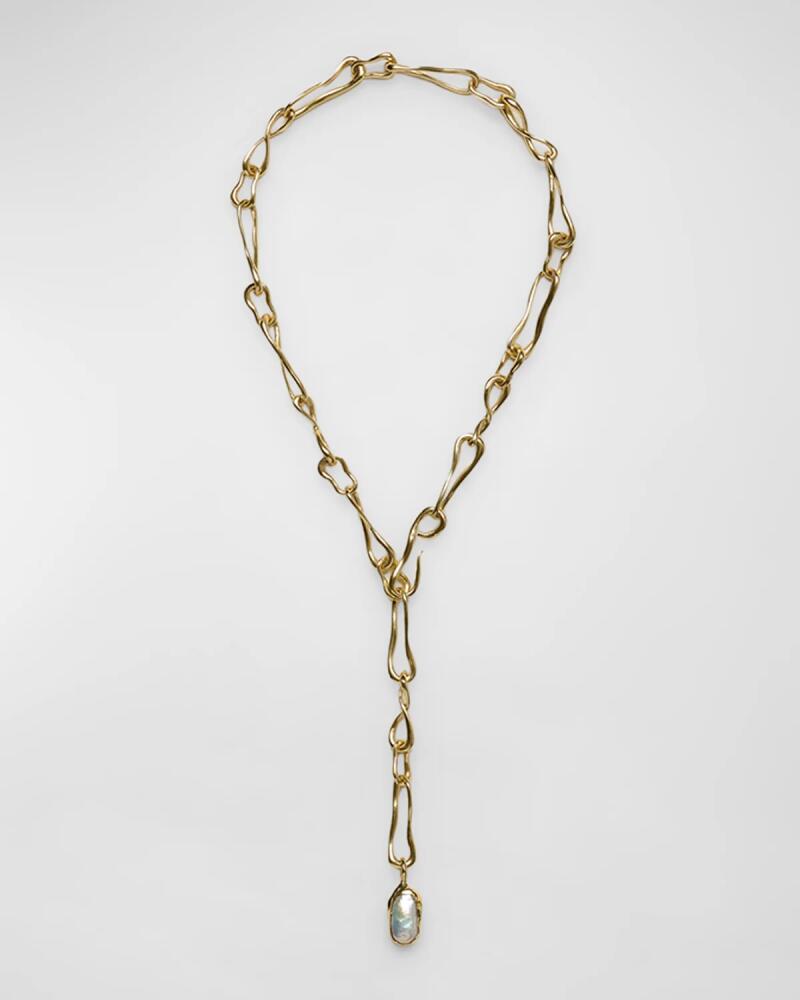 Cult Gaia Astrid Lariat Necklace with Pearlescent Detail Cover