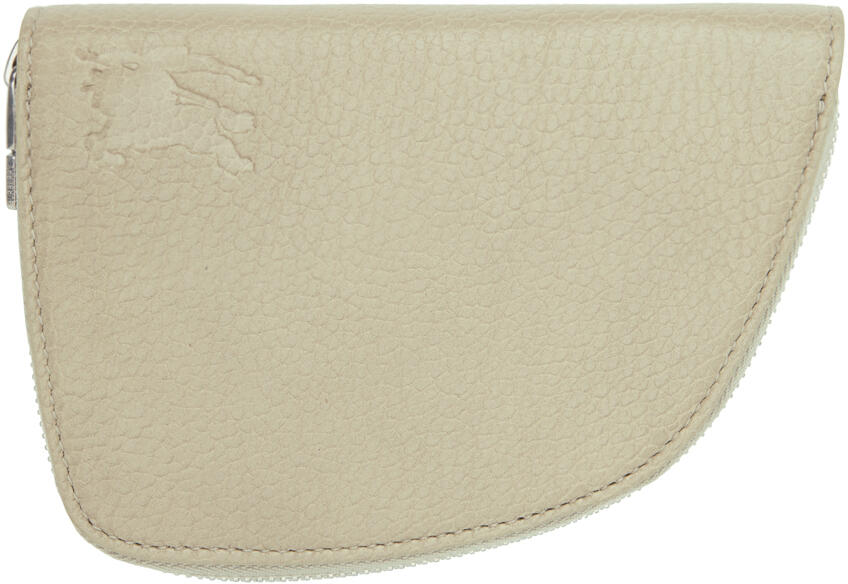 Burberry Taupe Medium Shield Zip Wallet Cover