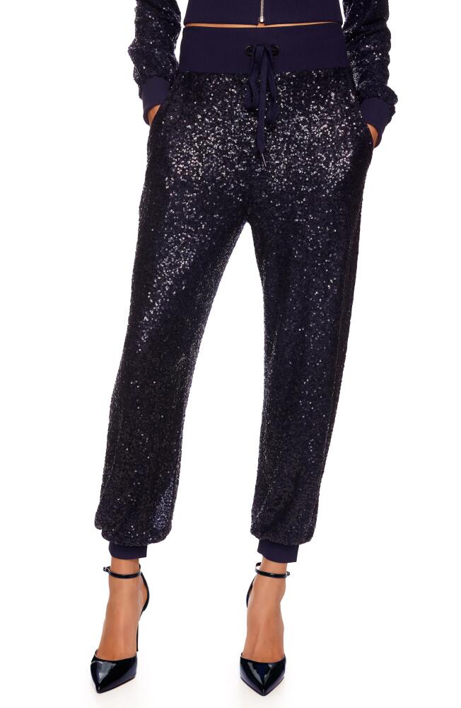 Susana Monaco Sequin Joggers in Thunder Cover