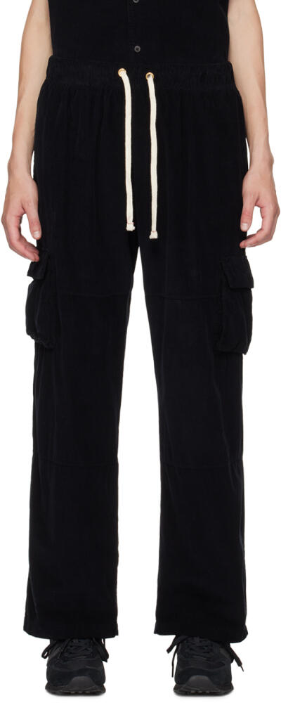 Les Tien Black Drawstring Cargo Pants Cover