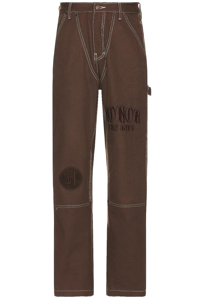 Honor The Gift Script Carpenter Pants in Brown Cover