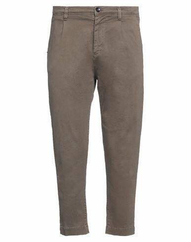 Officina 36 Man Pants Khaki Cotton, Elastane Cover