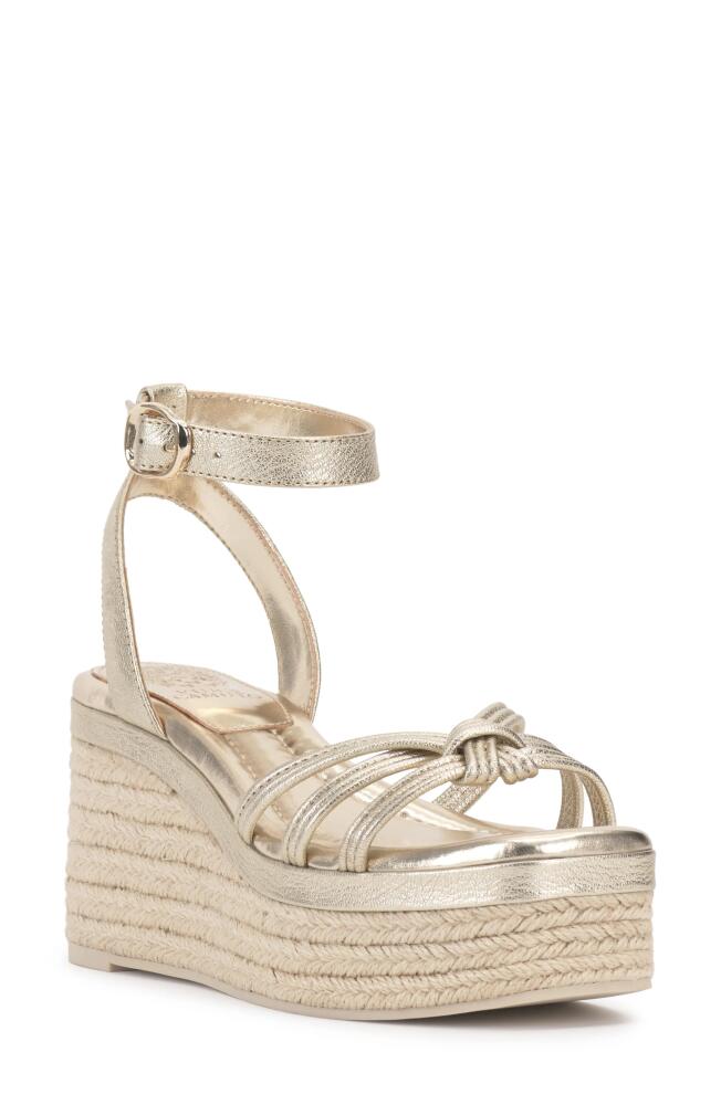 Vince Camuto Loressa Platform Wedge Sandal in Light Gold Cover