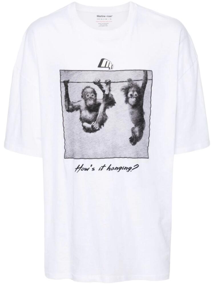 Martine Rose graphic-print slub T-shirt - White Cover