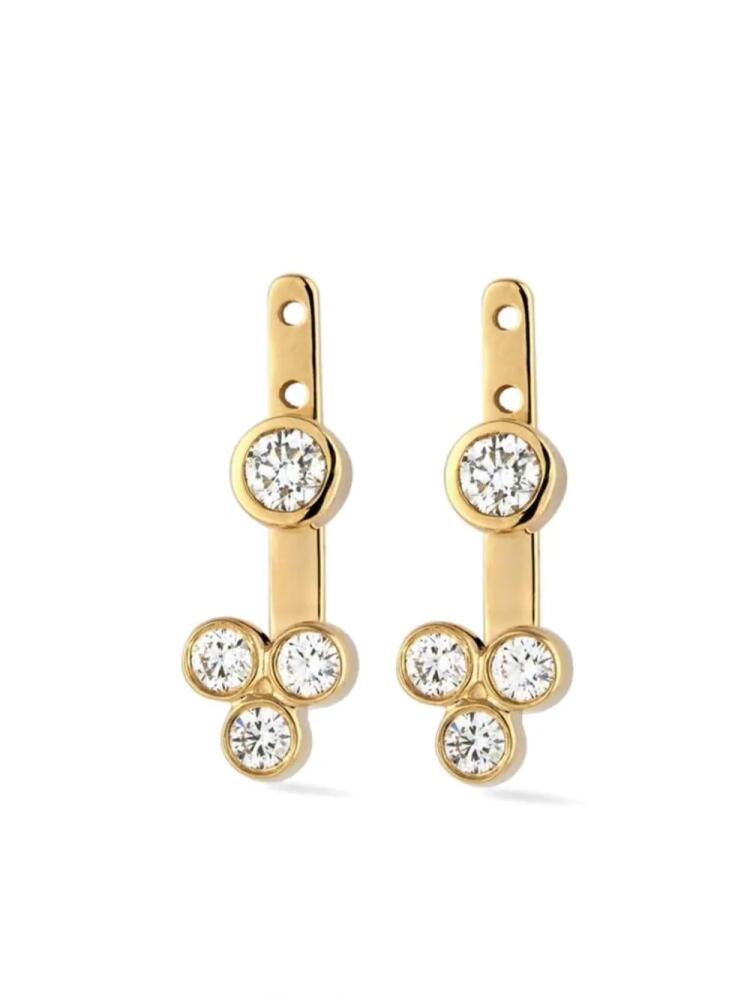 Lark & Berry 14kt yellow gold Trinity diamond earrings Cover