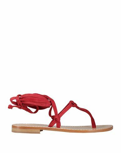 P. a.r. o.s. h. Woman Thong sandal Red Goat skin Cover