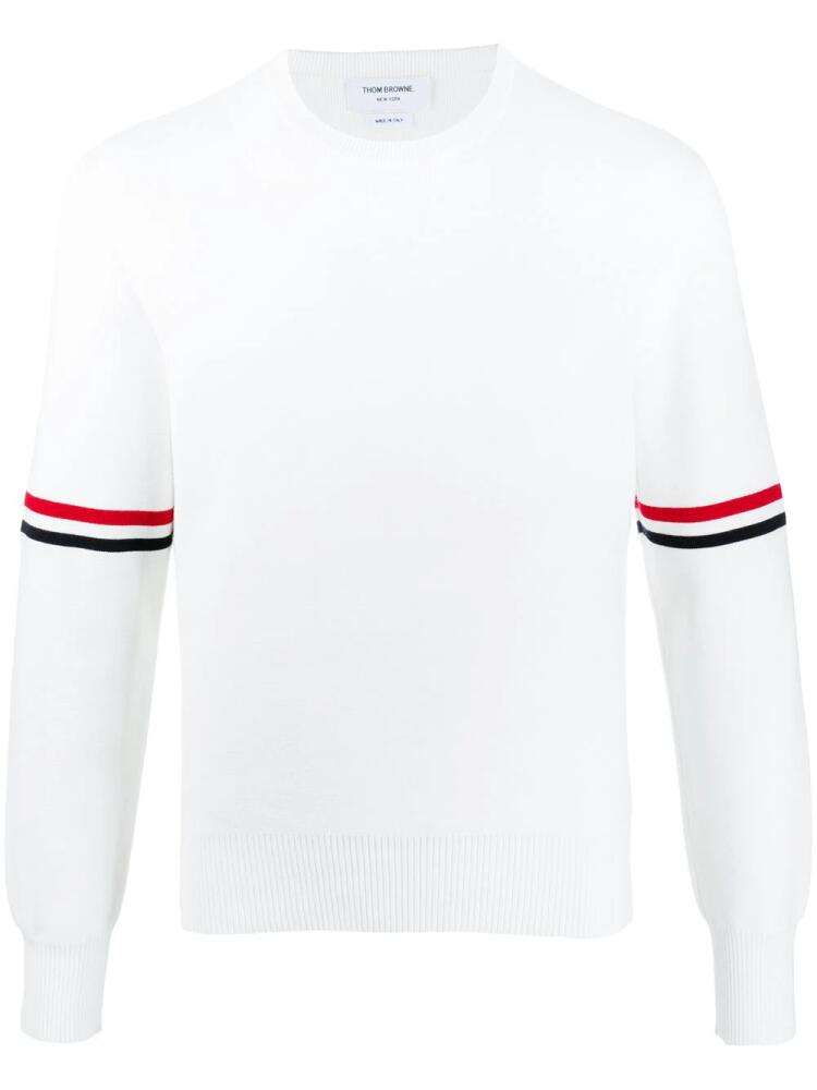 Thom Browne Milano stitch stripe armband jumper - White Cover