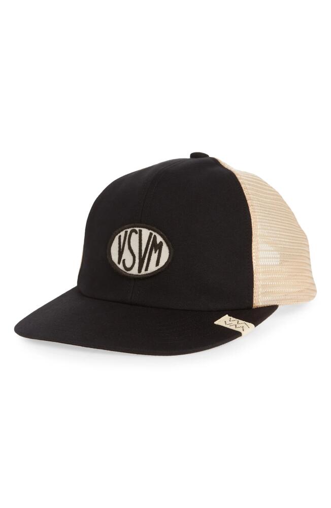 VISVIM Goodyear II Logo Trucker Hat in Black Cover