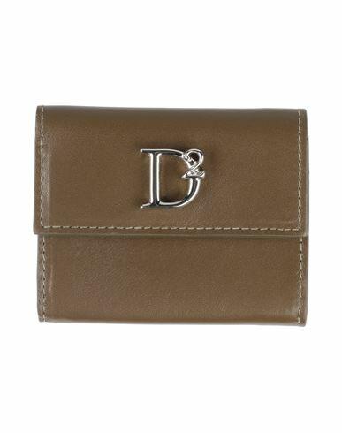 Dsquared2 Woman Coin purse Military green Calfskin Cover