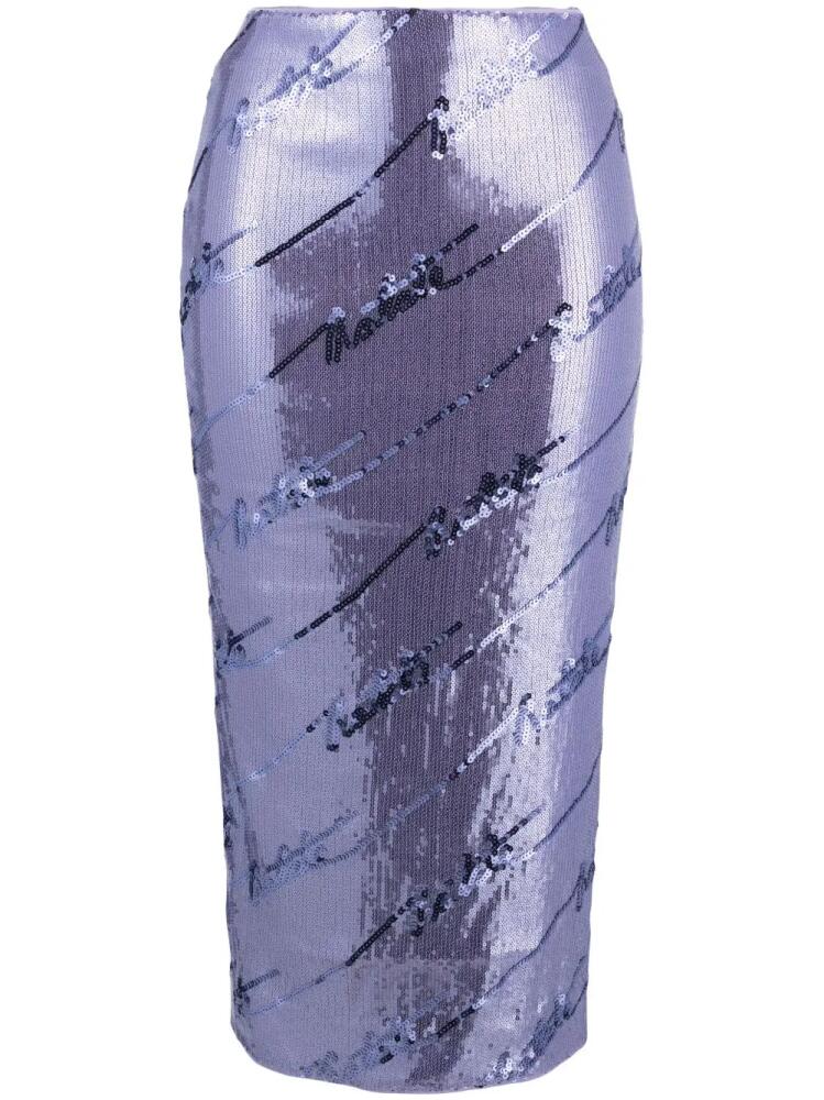 ROTATE BIRGER CHRISTENSEN sequinned midi skirt - Purple Cover